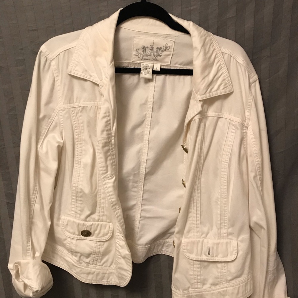 White Light weight denim jacket